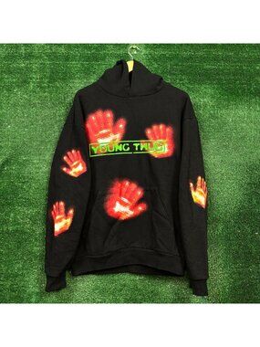 Young Thug Heat Scuti Hip Hop Oversized Hoodie Size Medium
